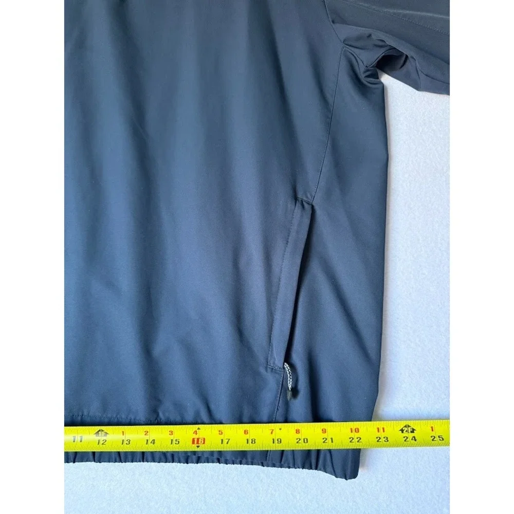 Nike Golf Windbreaker Pullover Men XL Blue V Neck Lightweight Zip Pockets Casual
